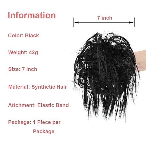 Miniatura 3 de KETHBE Extensiones de pelo sintético corto para cola de caballo, banda elástica de goma para mujeres (CZ-Champaign Golden Mix Bleach Blonde)