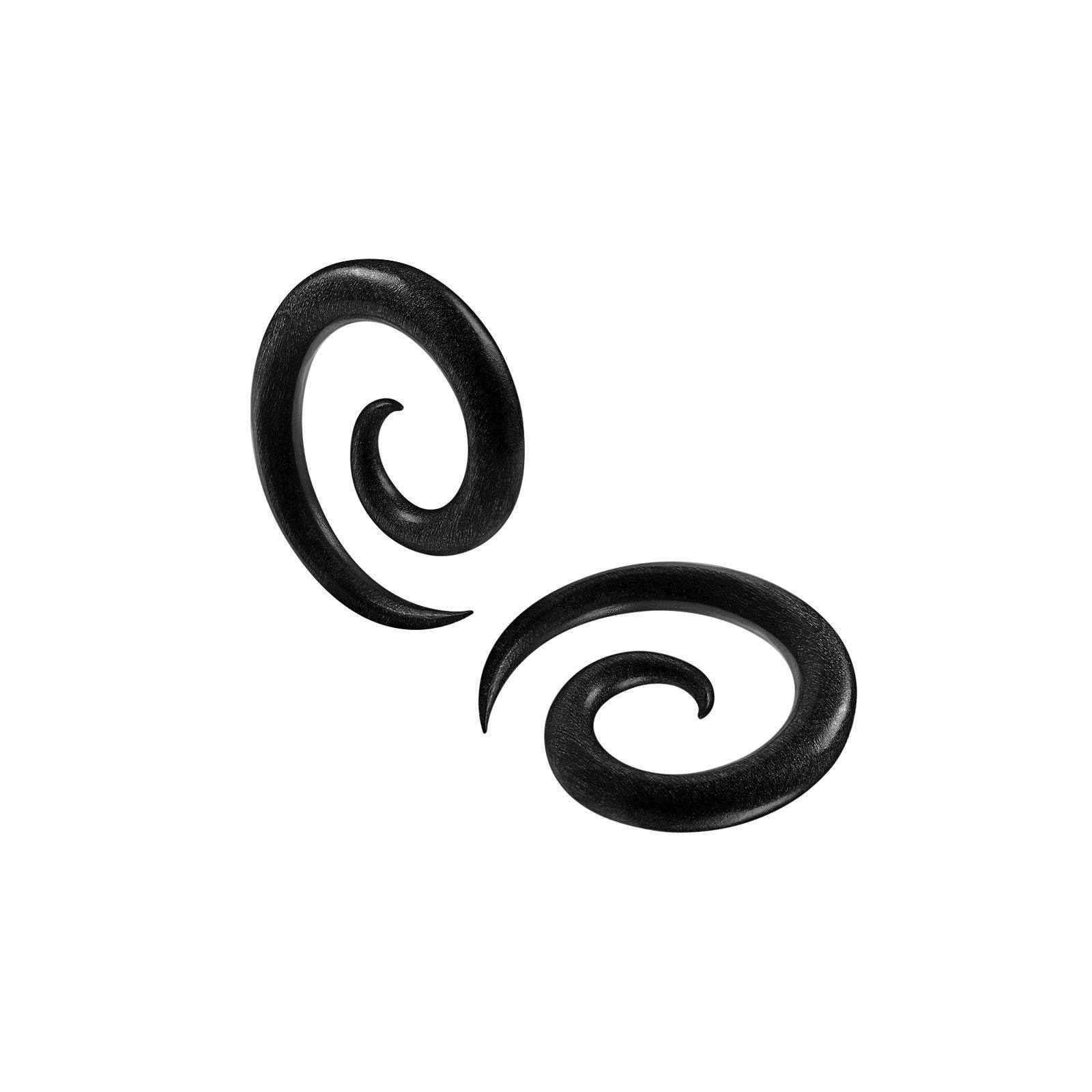 2PCS Wood Flesh Areng spiral coil Ear Taper Stretcher Gauges Earring Piercing Jewellery Choose Sizes