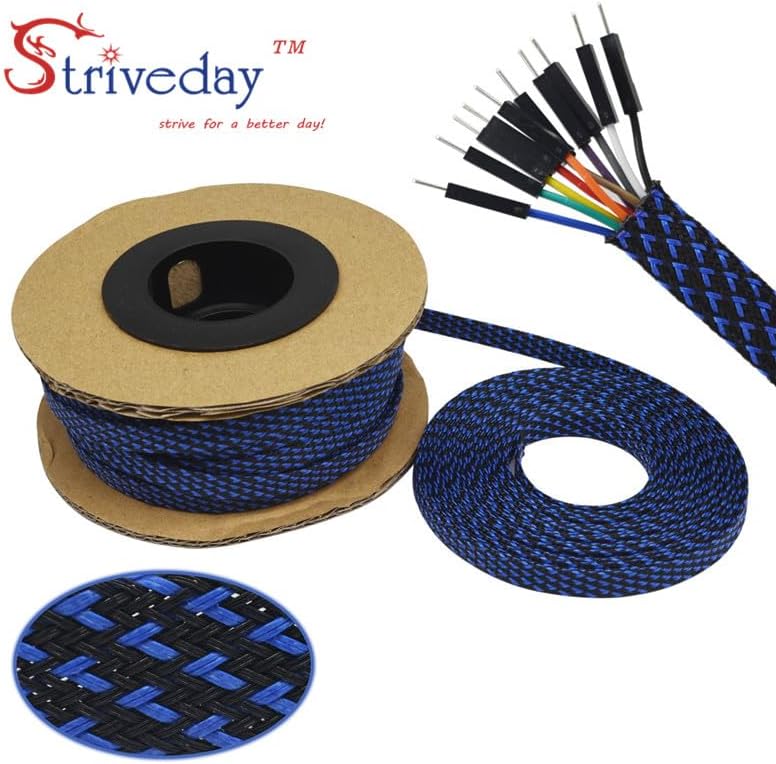 10/30 Meters White 4mm Braid Pet Expandable Sleeving High Density Sheathing Plaited Cable Sleeves - Cable Sleeves - - (Length: 30M)