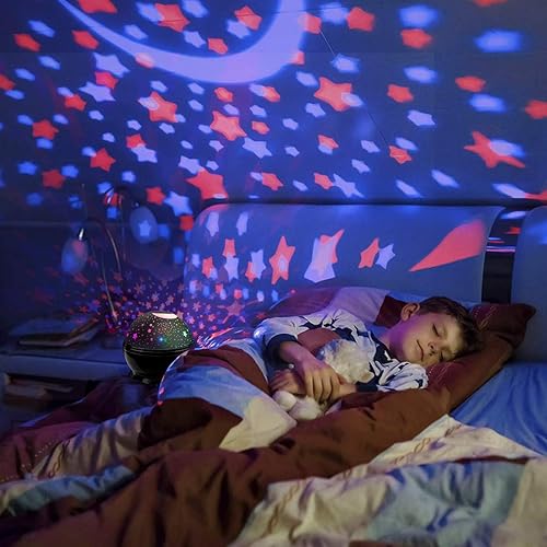 Miniatura 23 de Proyector de luz nocturna de dinosaurio para habitación de niños, lámpara de dinosaurio para niño y niña con 10 música relajante y temporizador,