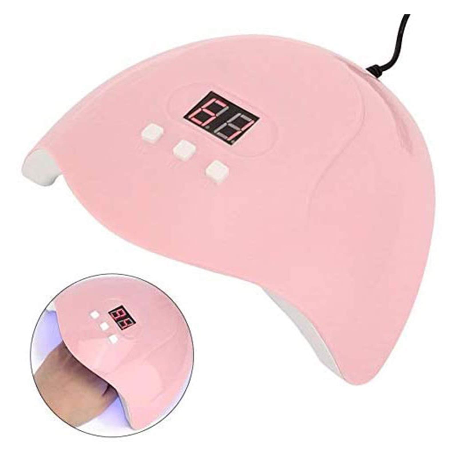 Doppia sorgente da 54 W for smalto gel LED, con 3 timer anni '30, '60