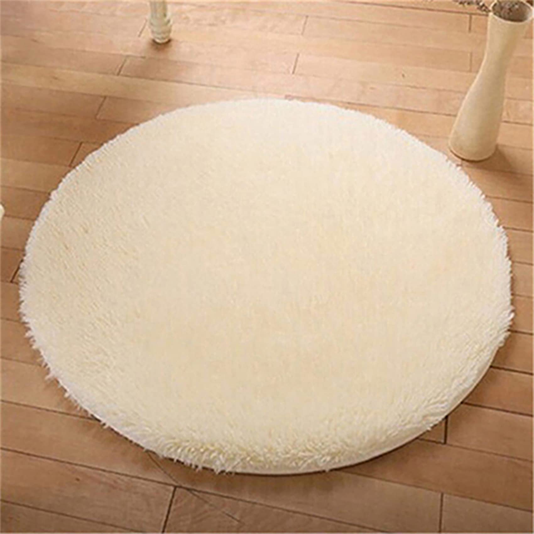 Super Soft Round Area Tappeto Indoor Moderno Soggiorno Camera da Letto Cucina Cucina Circolare Pavimento Carpet Zerbino Zotto Yoga Tappeto da Gioco Play Tent Tappeto,Bianca,200cm