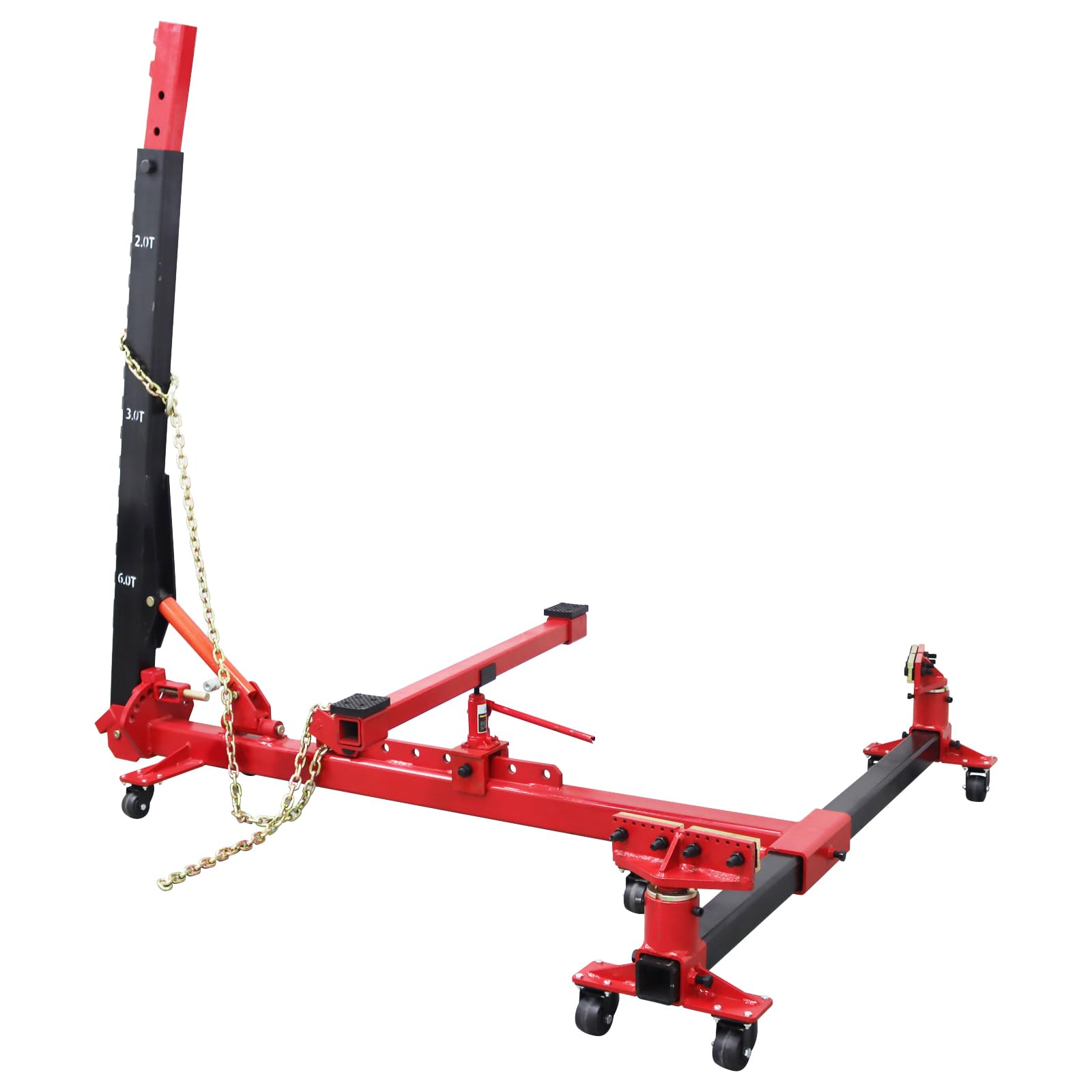 WYDDDARY Car Body Repair Equipment 6600LB/3000KG Loading Capacity Auto Body Frame Puller Straightener 10Ton PSI Car Frame Machine Frame Puller Set with Hydraulic Jack