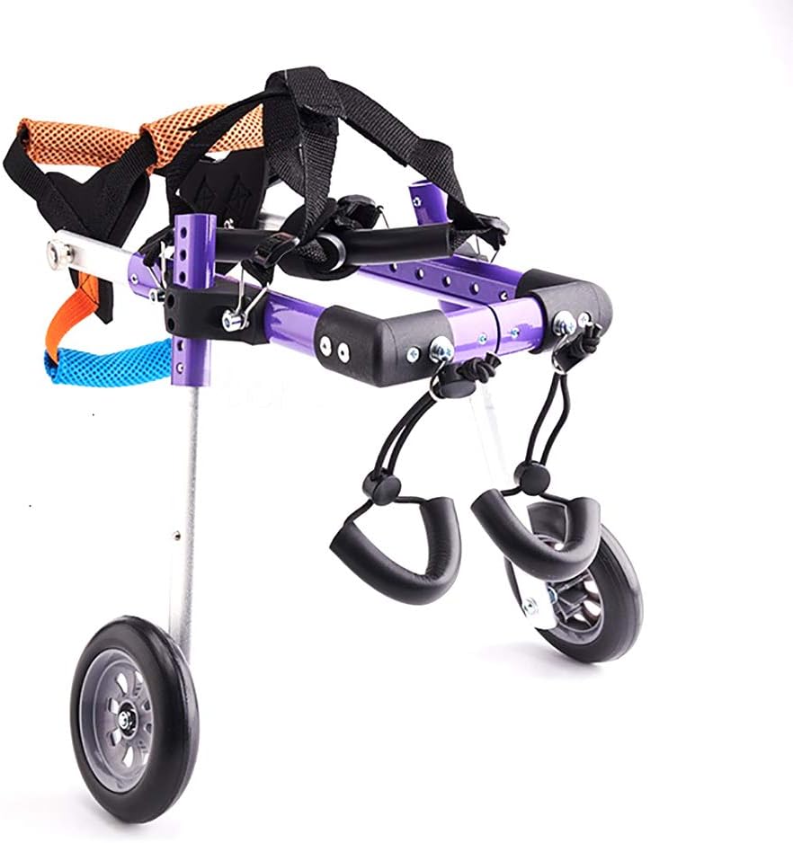 Dog Wheelchair Rear Leg Invalid Two-Wheel Assist Walker Pet Cat Training Wheel Rear Leg Wheelchair Dog Moving Harness Wheelchair XS
