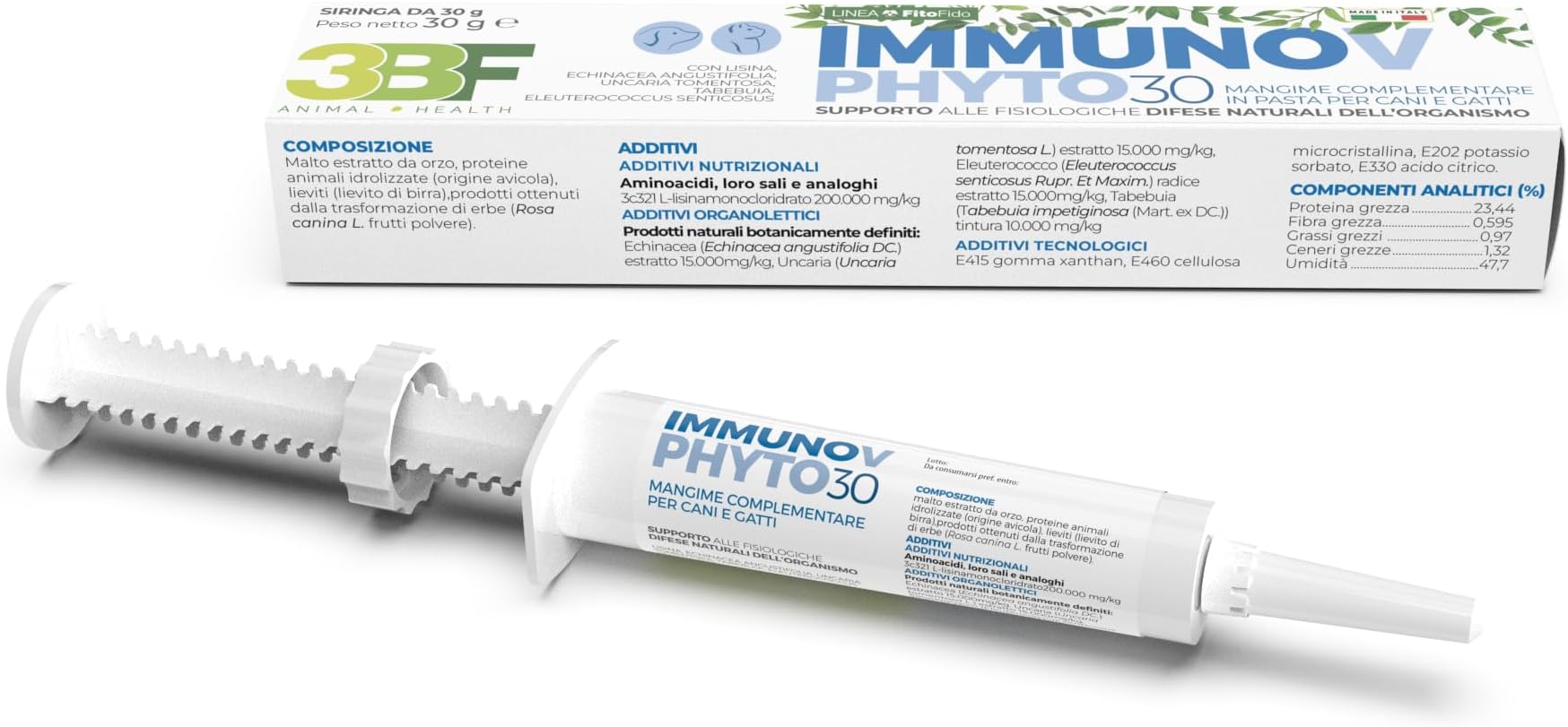 ImmunoV Phyto Pasta - Integratore Immunitario Per Cani E Gatti, Siringa Graduata 30 G, Con Echinacea - Foto 3