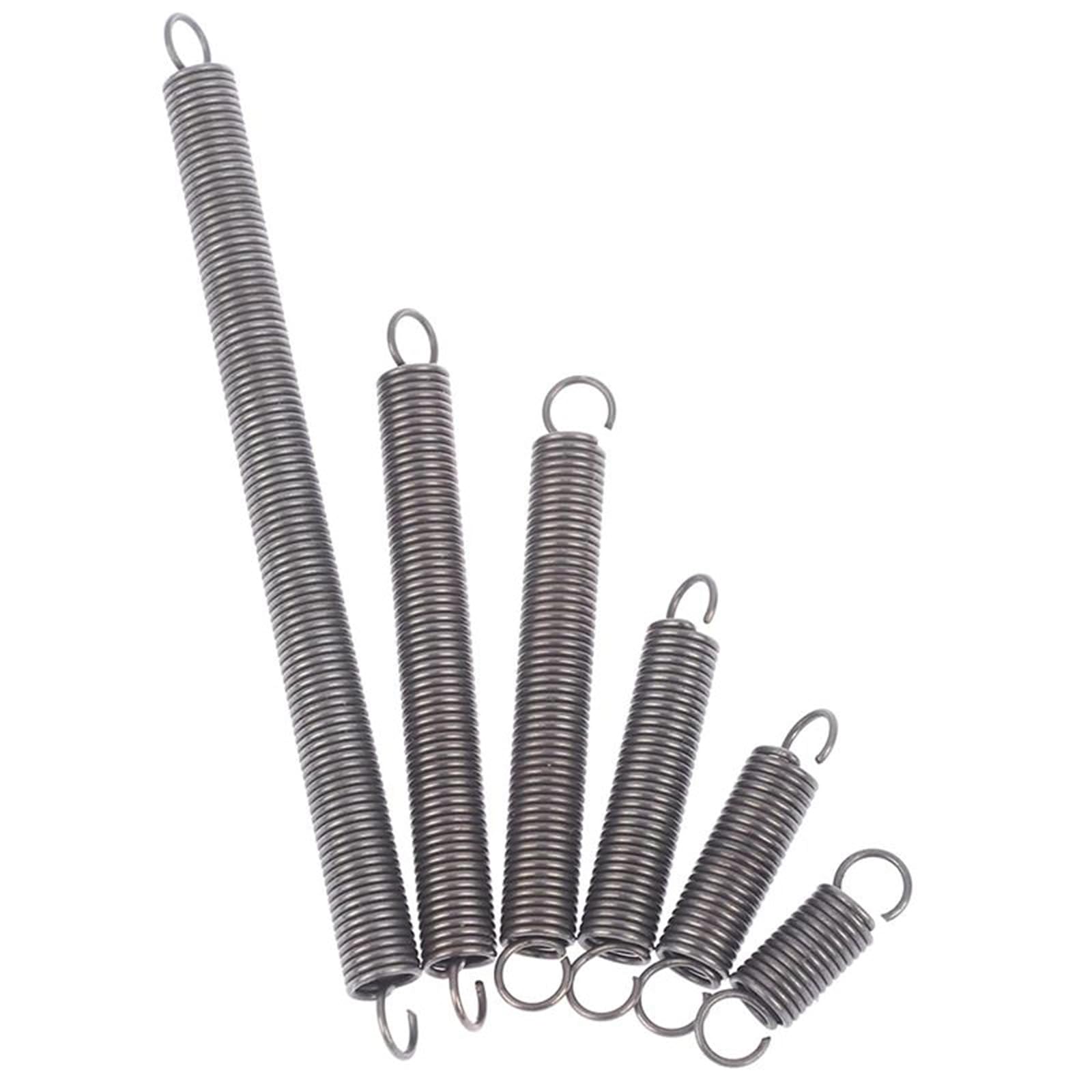 Molla di estensione in acciaio resistente, diametro del filo 6 mm, molla elastica con ganci per progetti industriali e fai da te
