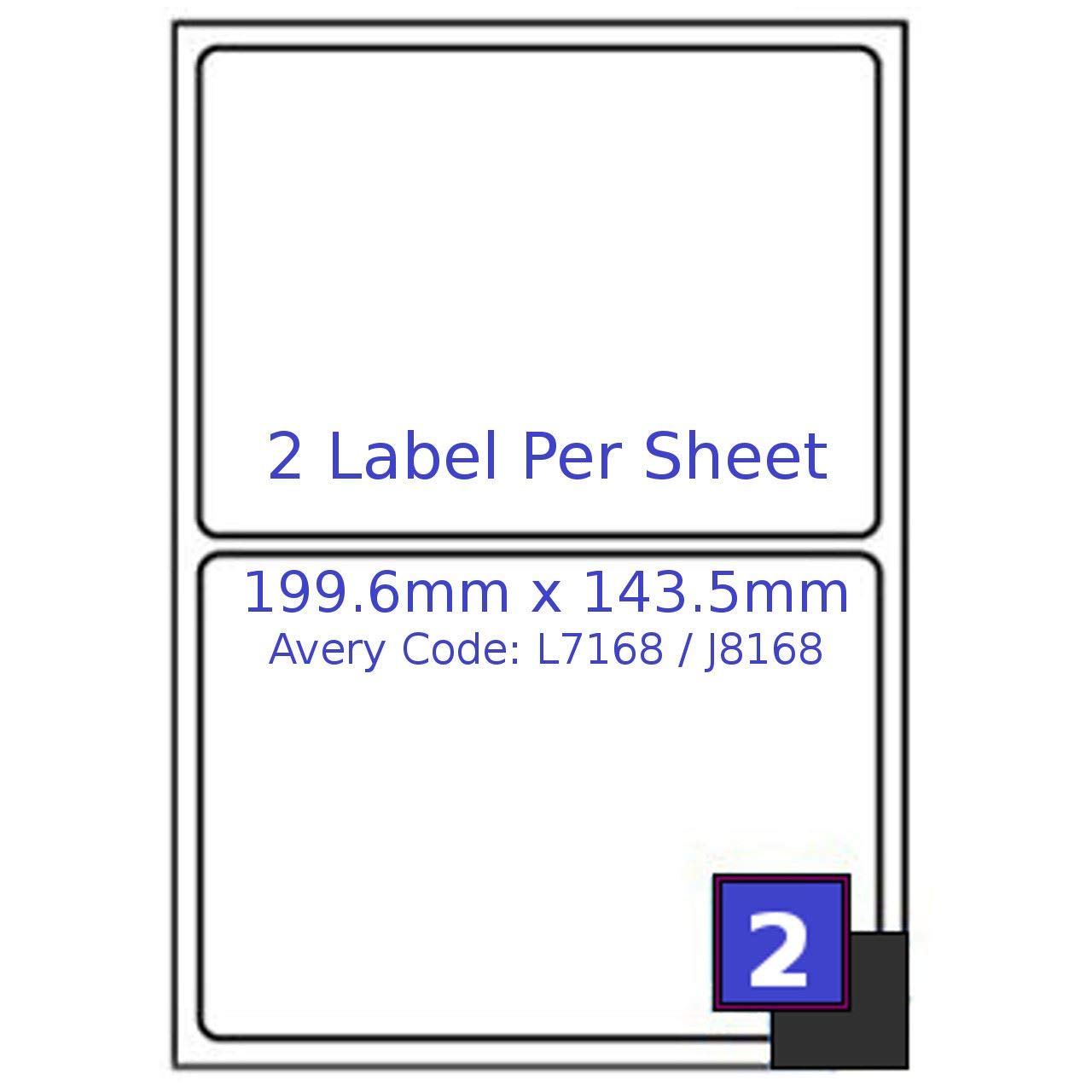 2000x 2 Labels Per Sheet A4 Address Labels Sticky Self Adhesive Peel Out Notes Paper Ideal for Inkjet Copier Laser Printer — image 1