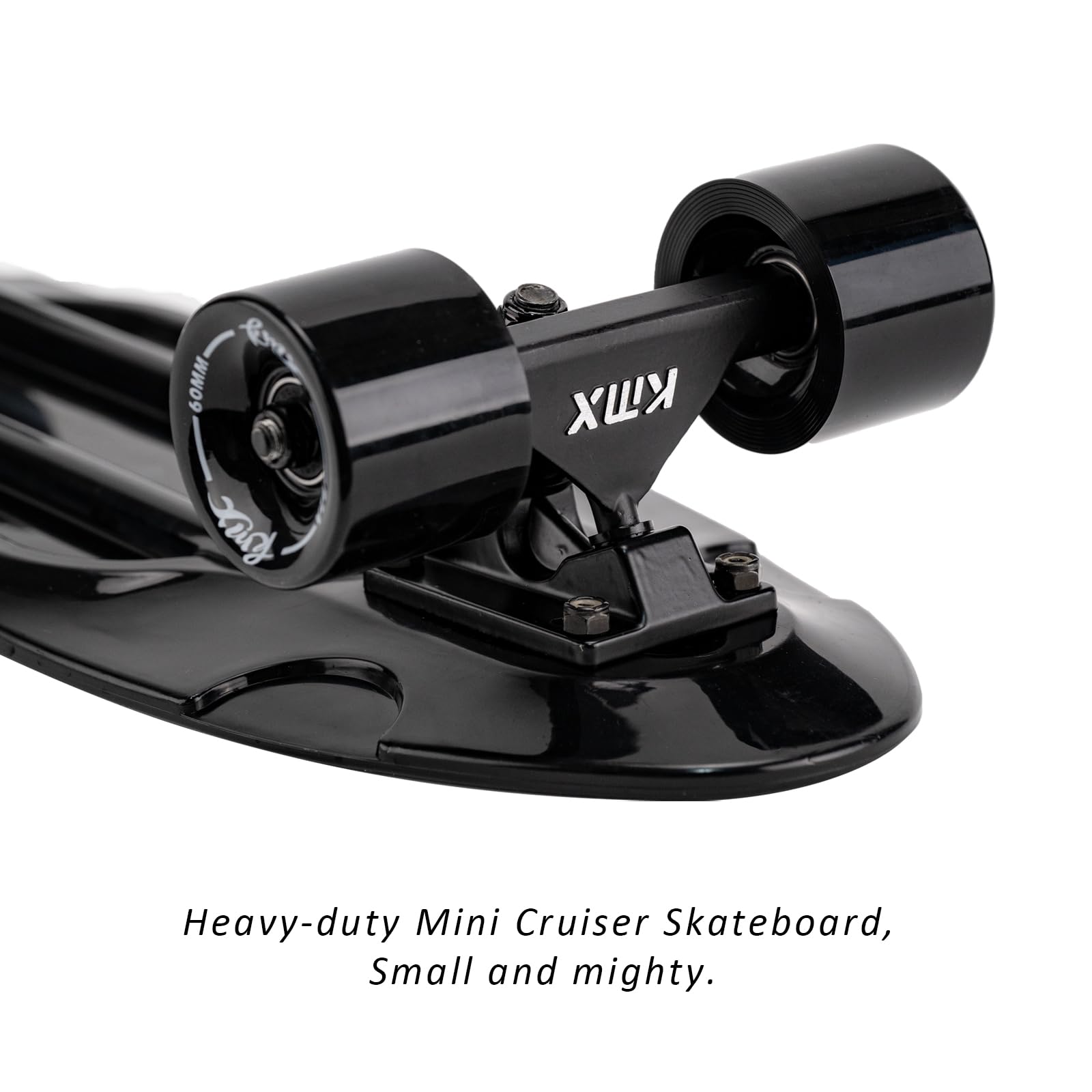KMX Skateboard Mini Cruiser 22x7 Pouces Pro pour Enfants,Adultes | Format Compact pour Garçons,Filles,Enfants,Étudiants,Adultes.Roulements Lisse,Roues PU,Trucks Aluminium