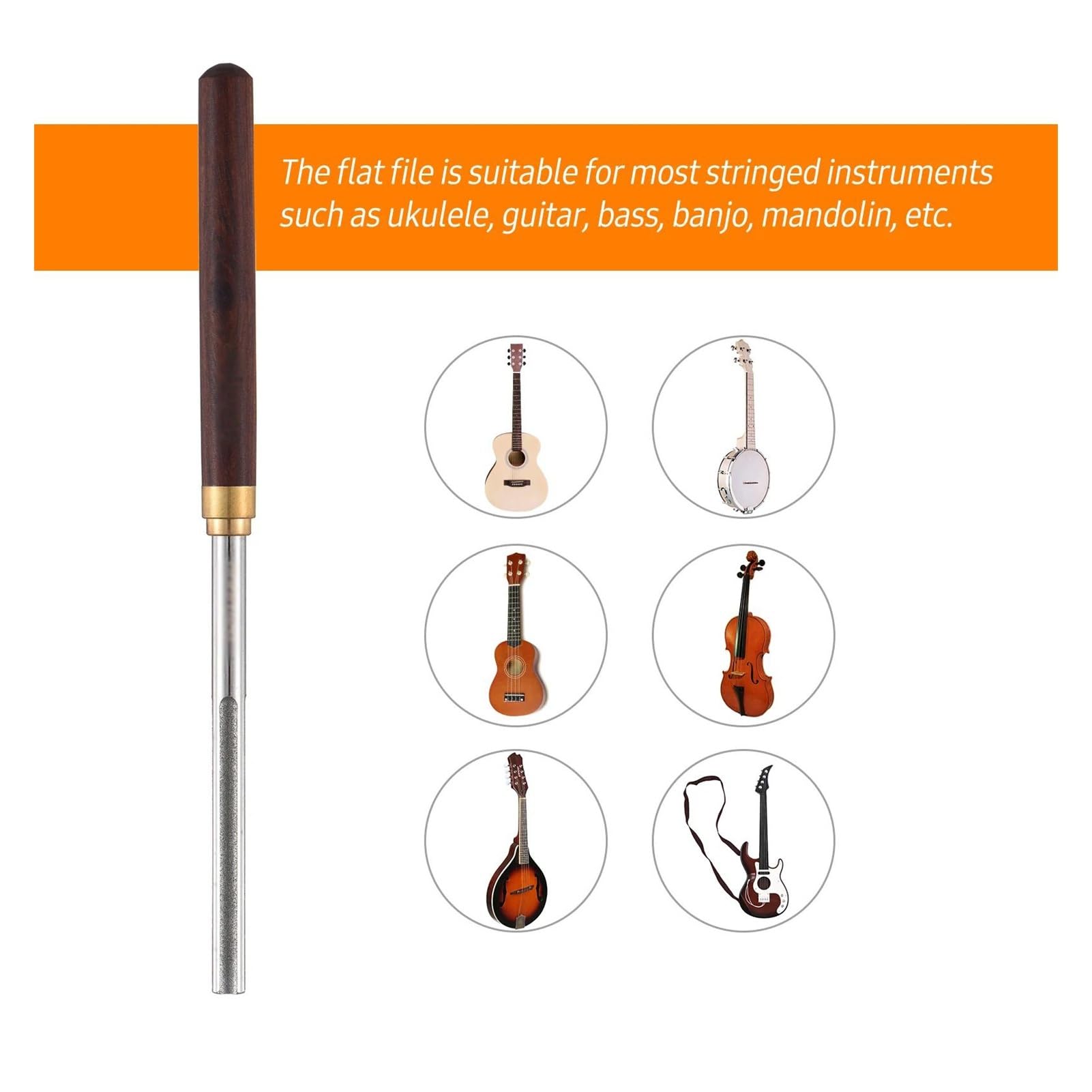 Herramienta para recortar trastes de guitarra con bordes de 4 tamaños