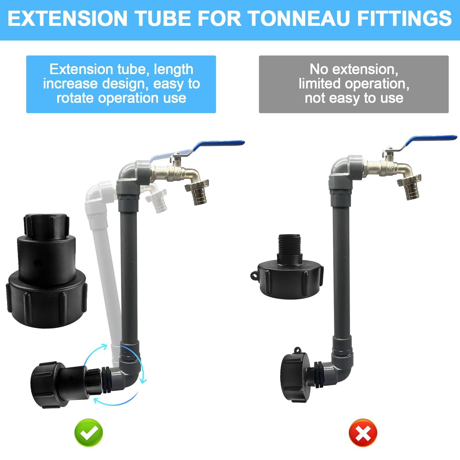Robinet Cuve 1000l,raccord Cuve 1000 Litres, Adaptateur De Réservoir D