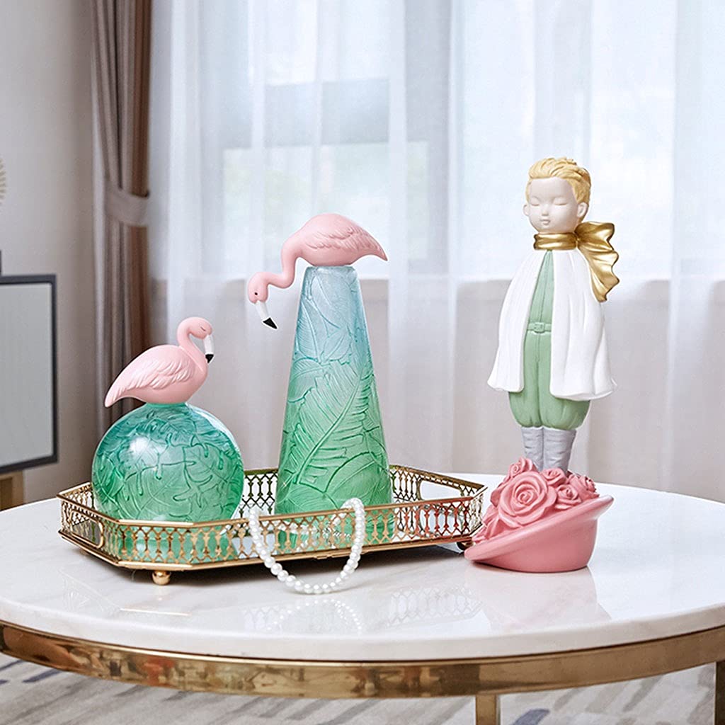 Escultura Carácter De La Sala De Estar Nórdicos Personaje De Dibujos Animados Pequeños Adornos Creativos Habitación Infantil Rosa Príncipe Decoraciones De Dormitorio Esculturas