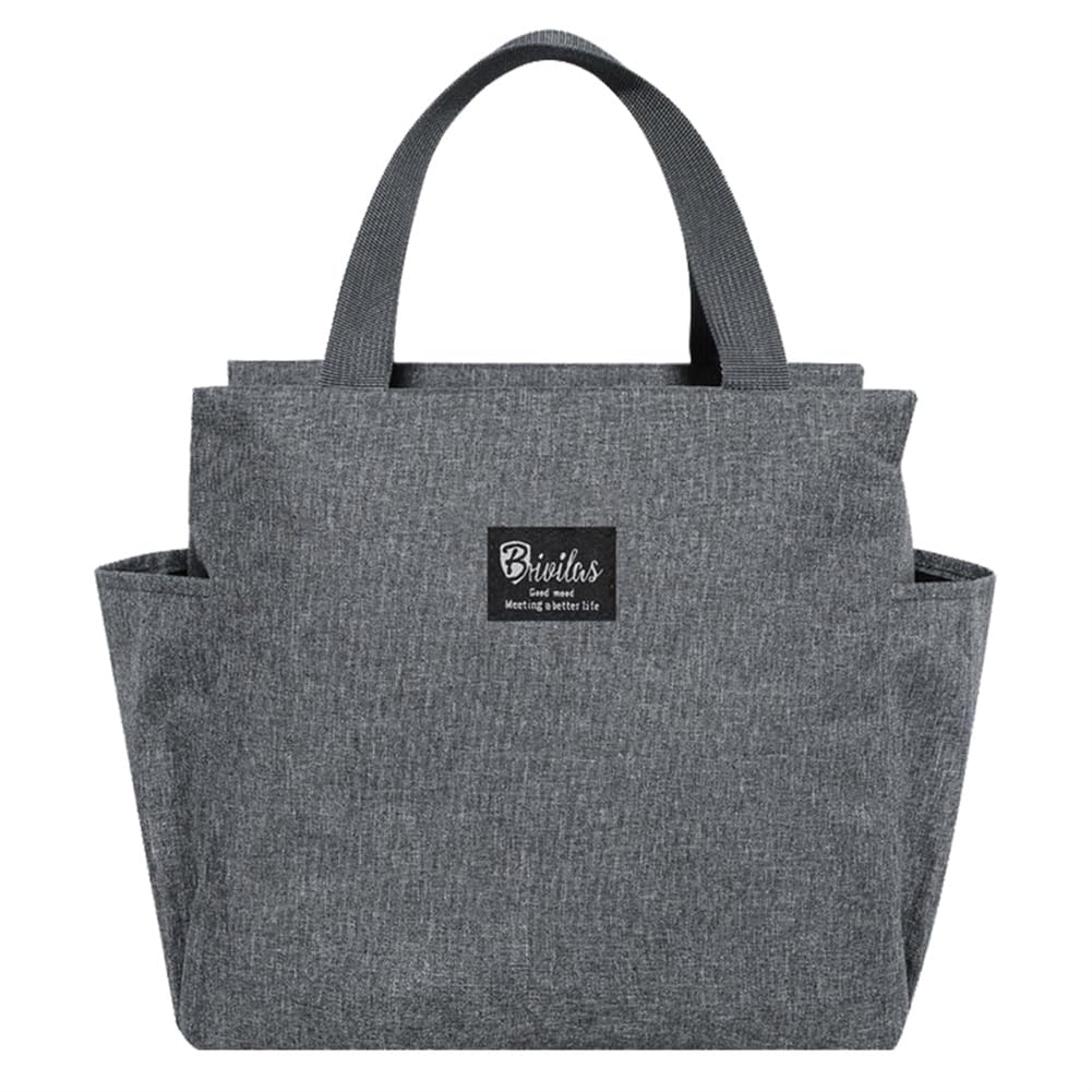 Lunch Box Bag for Women Adults Men Cooler Bags insulated Reusable Lunch Pail bag with Side Pocket for