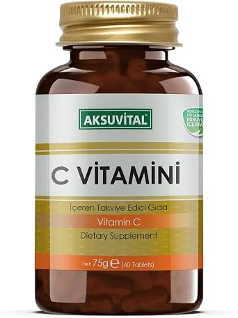 AKSU VITAL Vitamin C 60 Tablets 1250 mg (2 Pieces)