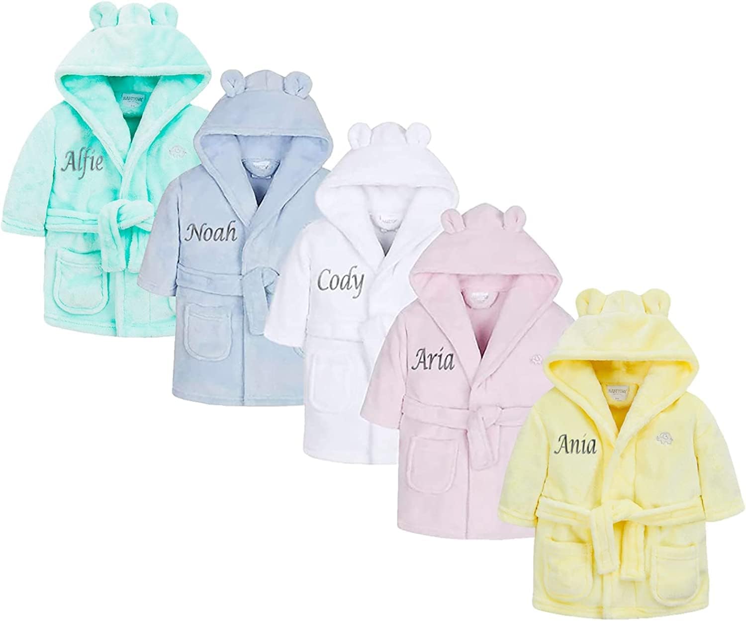 Hoolaroo Personalised Baby Dressing Gown Baby Dressing Gown Baby Robe