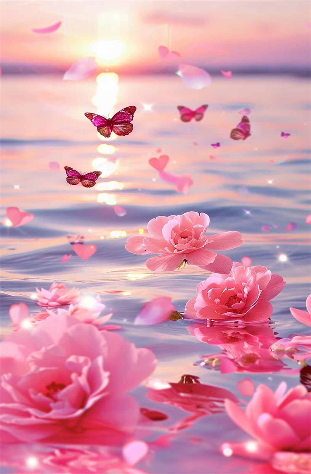 Puzzle 1200 Pezzi per Adulti Fiore Rosa Farfalla Gioco Educativo Divertimento Impossible Difficile Puzzle per Adulti 1200 Pezzi 75 x 50 cm