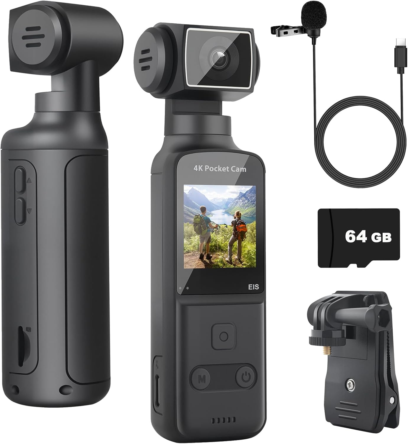 4K Body Camera with External Microphone