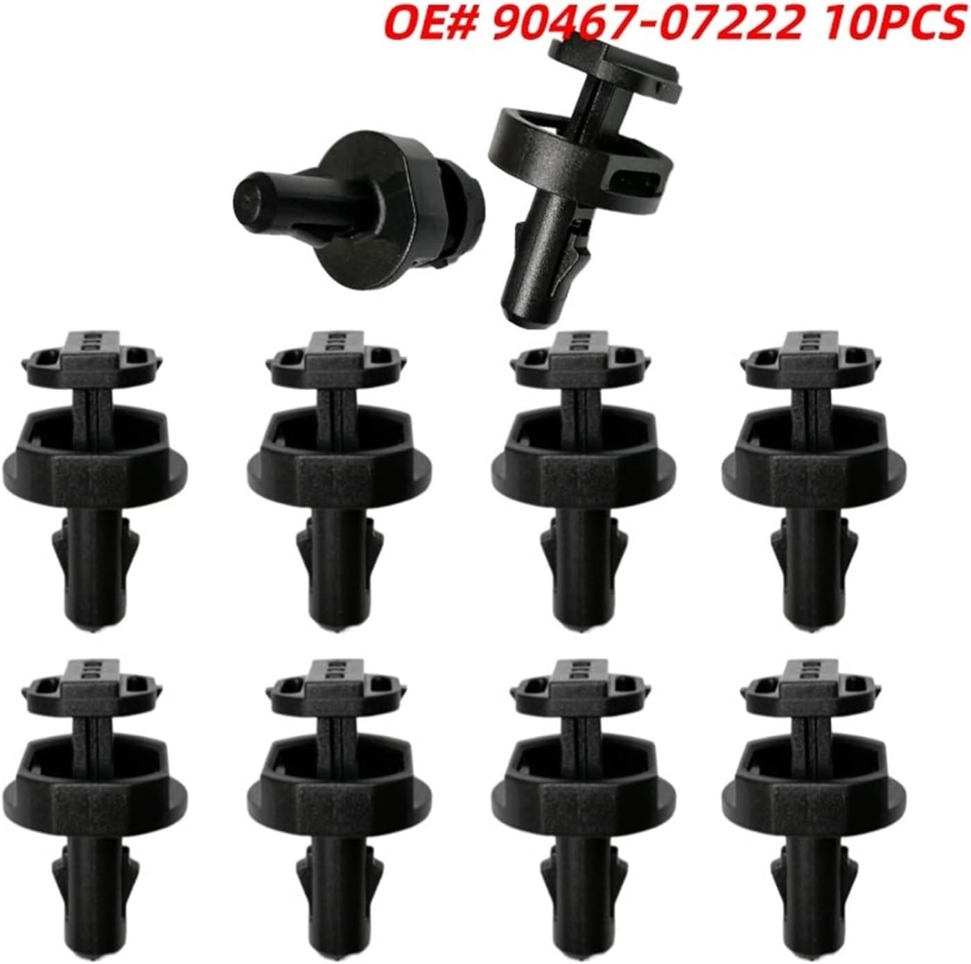10PCS OE 90467-07222 Air Deflector Clips Compatible Camry Prius ES250 ES300h ES350 2016-On