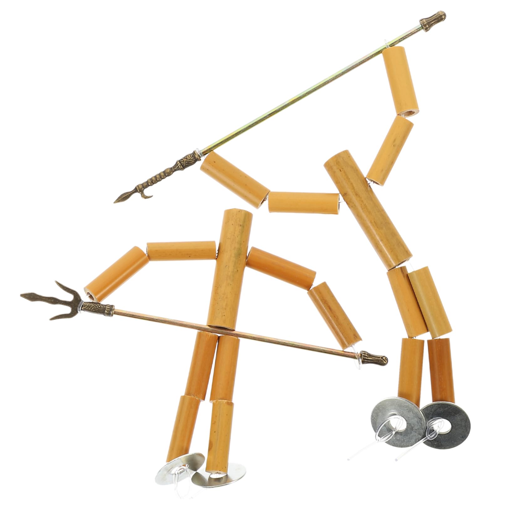 ERINGOGO Bamboo Puppet DIY Kit 2 Sets Handmade Puppet Making Supplies for Boys and Girls Fine Motor Skill Development Toy