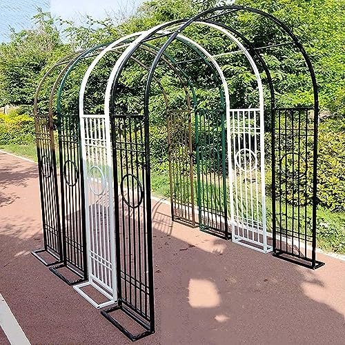 Tonnelle de jardin en fer robuste au design épuré noir - 3