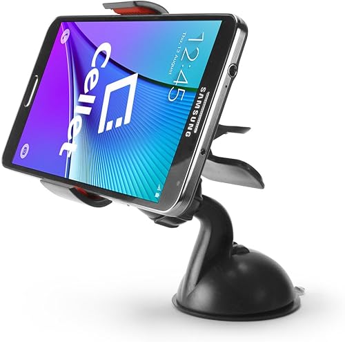 Miniatura 6 de Cellet - Soporte para salpicadero y parabrisas, compatible con smartphones Samsung Galaxy Note 10 10+ 9 S20 S20+ S20 Ultra S10 S10e S10+ S9 S8 Apple