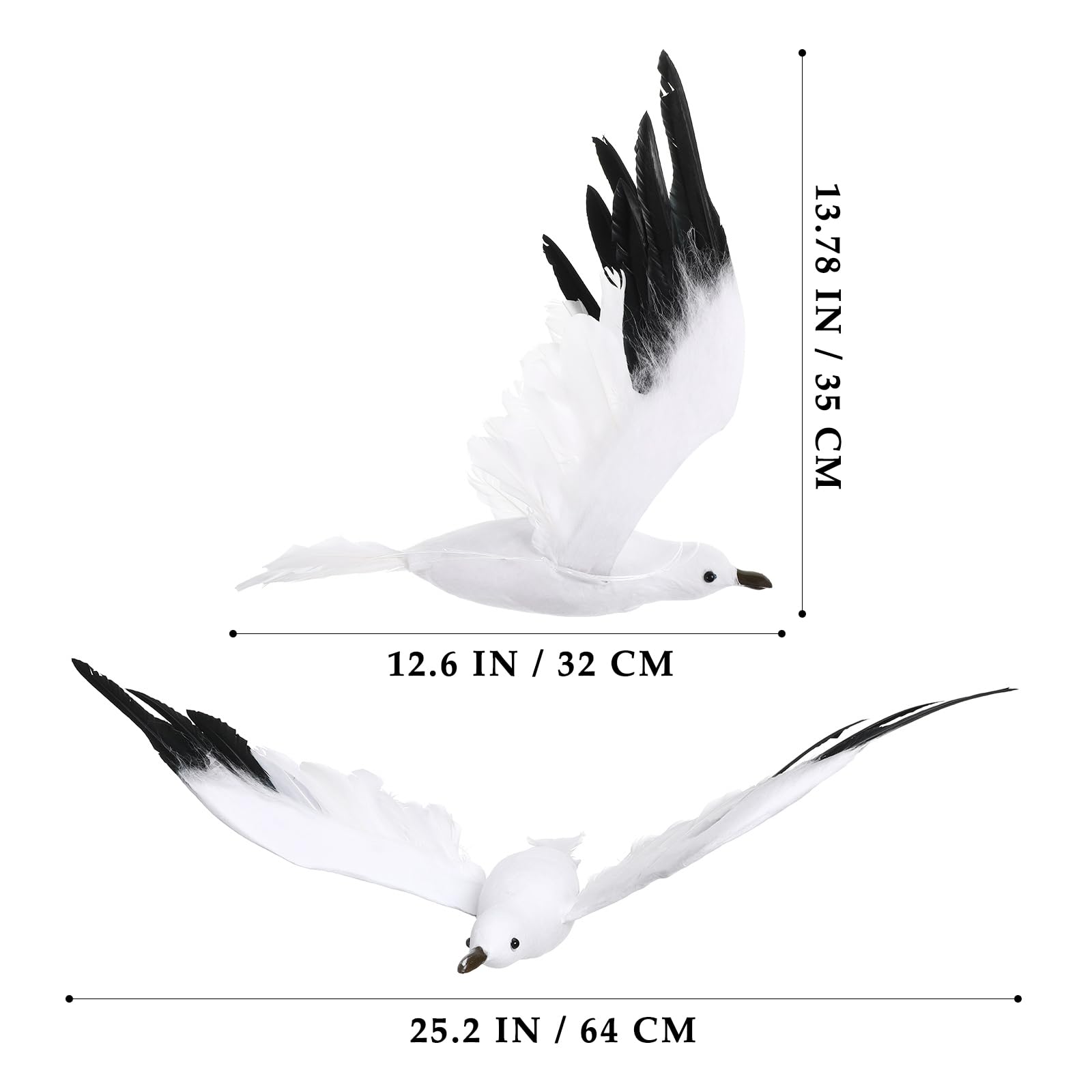 3 pezzi Faux Bird Beach Decorazione da parete Gabbiano Decorazione Gabbiano Appeso Ornamento Decorazione per la casa Uccello Scultura da parete in schiuma Ornamento per uccelli Ornamento animale da