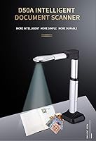 Vista 2 de Escáner de cámara de documentos, escáner portátil de alta definición para libros, 16 megapíxeles autoaplanar y deskew de alta velocidad AI plegable