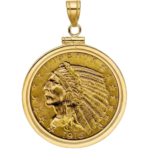 14k gold filled coin bezel for $5.00 Indian head Gold Coin (Coin Not Included)