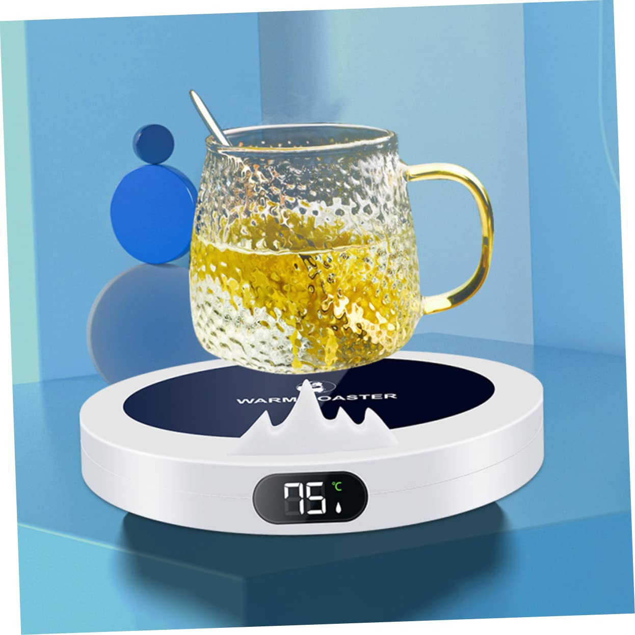 Garneck Convenient USB Cup Warmer for Desk Intelligent Heated Mug Mat Temperature Control for Coffee Tea and Hot Beverages Office