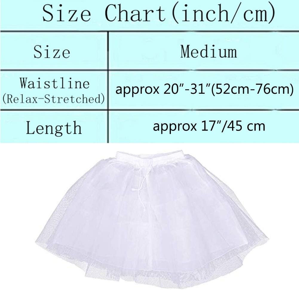 Girl’s Hoopless Petticoat Crinoline with 3 Layers, Wedding Flower Girl Slip Underskirt for Kids