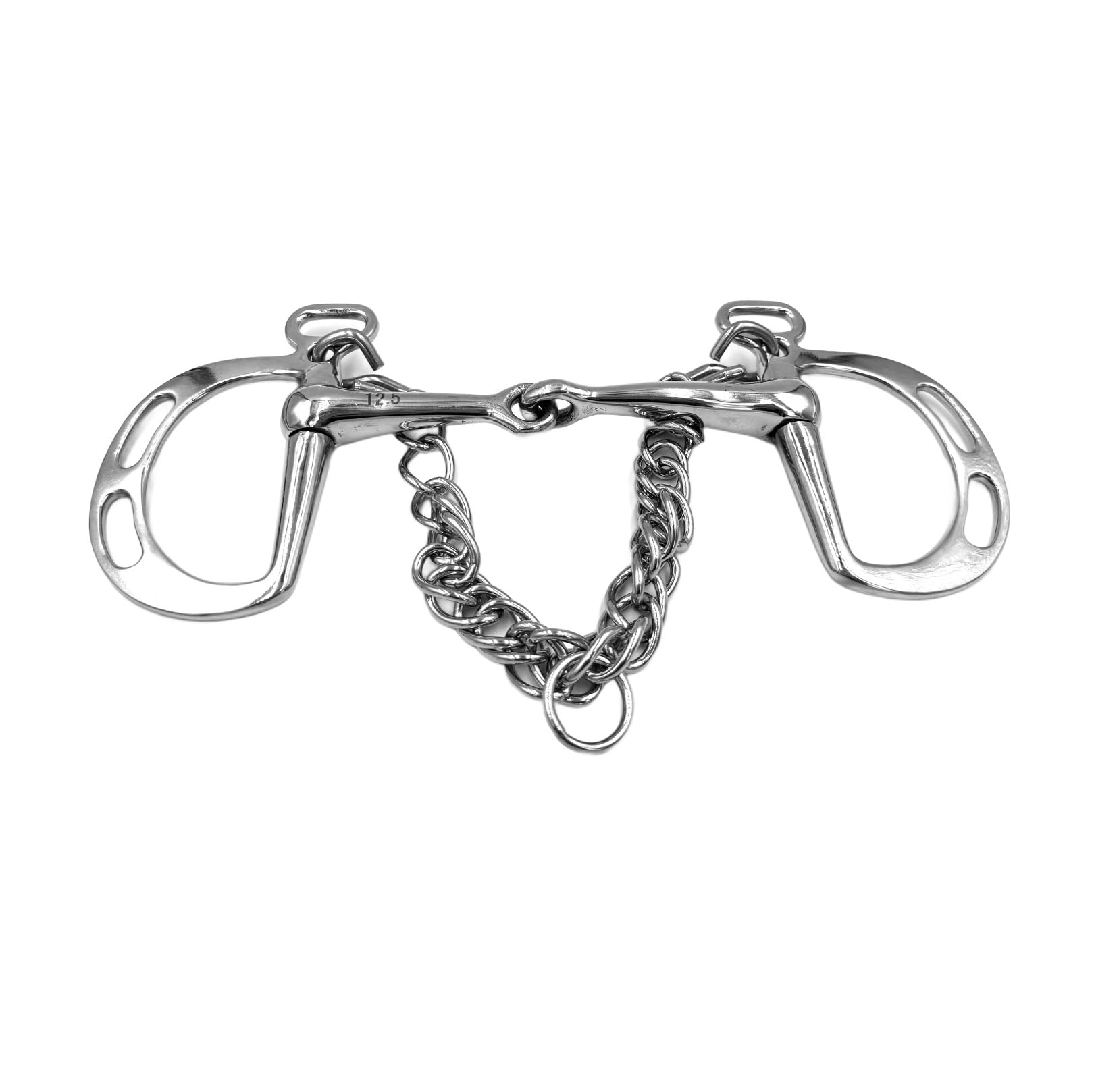 ES0072 Kimblewick Springkandare Einfach Gebrochen Edelstahl 16mm, 12.5 cm