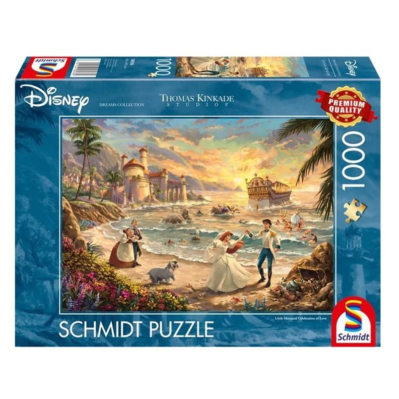 Schmidt Spiele Thomas Kinkade 58036-Puzzle da 1000 pezzi, motivo: la piccola sirena, Multicolore, 58036