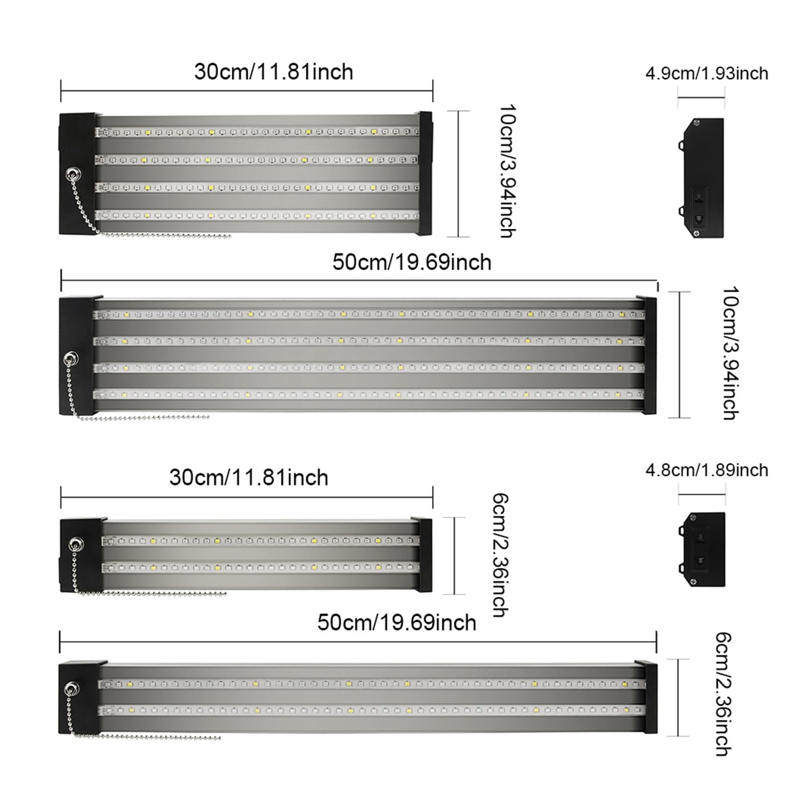 Lámpara de Planta, Luz LED conectable for cultivo de plantas, lámpara de cultivo hidropónico de espectro completo con interruptor de cadena de tracción, Panel Fitolámpara de flores vegetales for inter