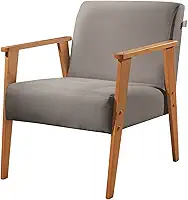 Poltrona em Linho Perla Agarb Decor Cor:Linho Cinza