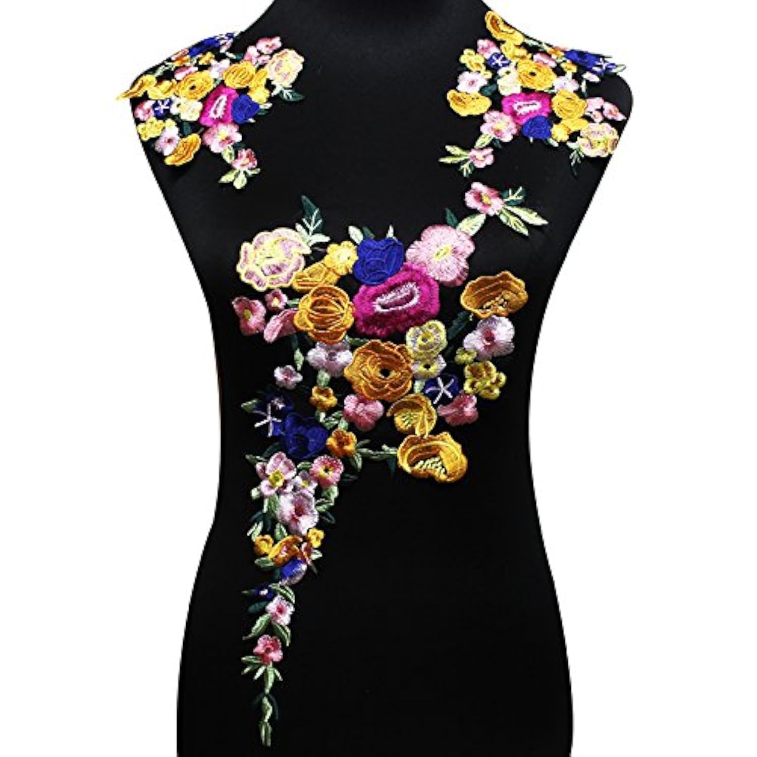 1set Embroidery Flower Lace Patch DIY Clothes Accessories Multicolour Lace Motifs Applique Trim Decorative Fabric