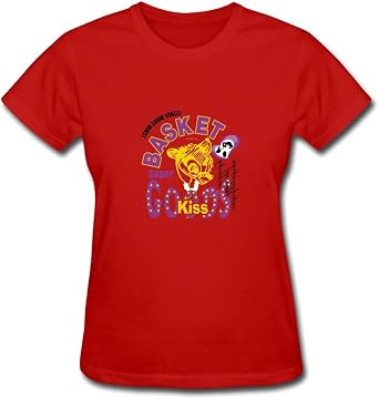 women's red crew neck t shirt