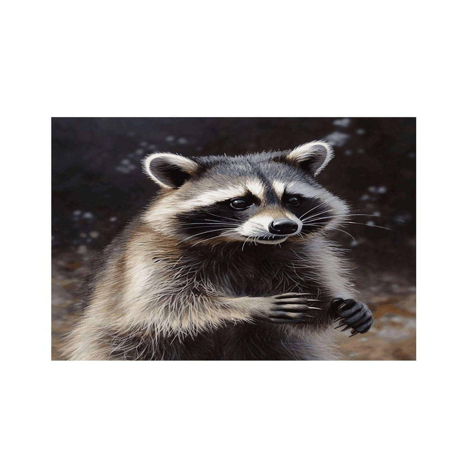 Raccoon Placemats Non-Slip Heat Resistant Table Mats Flax Washable Cloth Place Mats Easy to Clean Premium Placemat for Kitchen Dining Table Decor Party Outdoor
