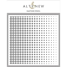 Altenew Halftone Stencil, Easy Coloring and Ink-Blending, Geometric Stencils for Paper Crafting, Cardmaking, and Scrapbooking DIY Projects, Halftone Dots Background Stencil
