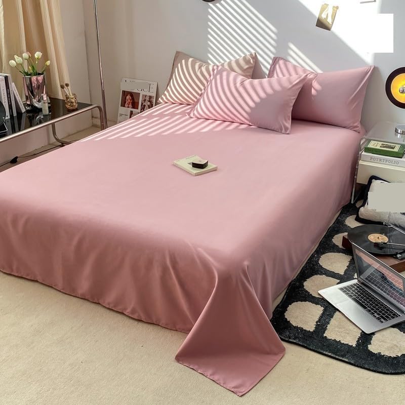 Sábanas de algodón lavado azul cielo 230x250cm colcha para cama doble e individual 3