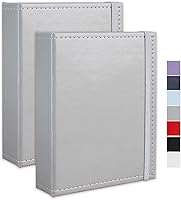 Vista 36 de Álbum de fotos pequeño de 4 x 6 pulgadas, paquete de 2 libros de fotos de cuero, cada mini álbum de 26 páginas tiene capacidad para 52 fotos