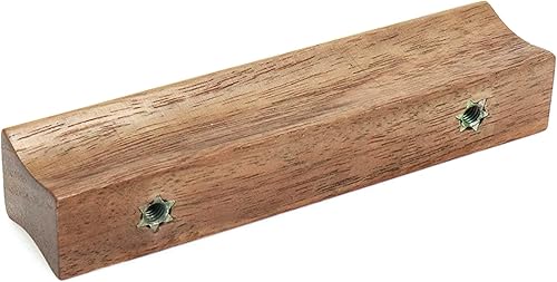 Miniatura 3 de Cajón de 3.94 pulgadas de longitud, tiradores sólidos de nogal para armario de cocina, armario de cocina, manija con tornillo, 12 unidades