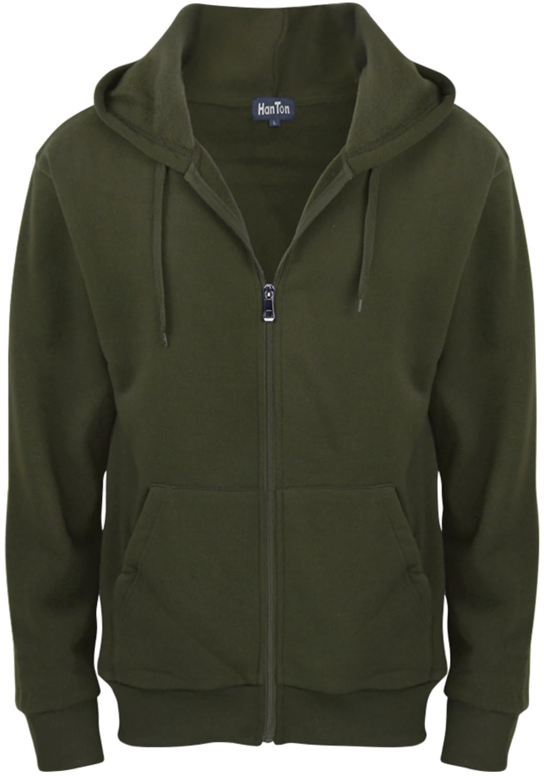 LeeHanTon Mens Zip Up Fleece Jacket Lightweight Hoodies Casual Soft Full Zip Coats with Pockets Plus Size S-5XL Big&amp;Tall