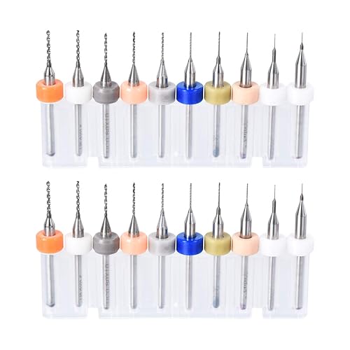 uxcell Brocas PCB 0.006 in-0.039 in Carburo de tungsteno Herramienta rotativa Joyería Grabado CNC Placa de circuito de impresión Micro Brocas Brocas