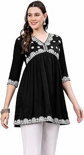 Women's Embroidered Kurti Short Top