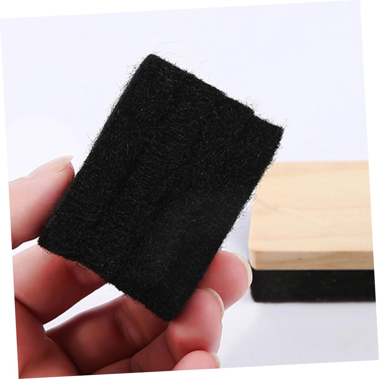 HOMSFOU 5 Sätze Radiergummi Mini Schwarz Kreidebretter Kreidestaubtuch Multipack Kreideradierer Für Die Tafel Tafelschwamm Tafelwischer Reiniger Hölzern 10 Stück * 5