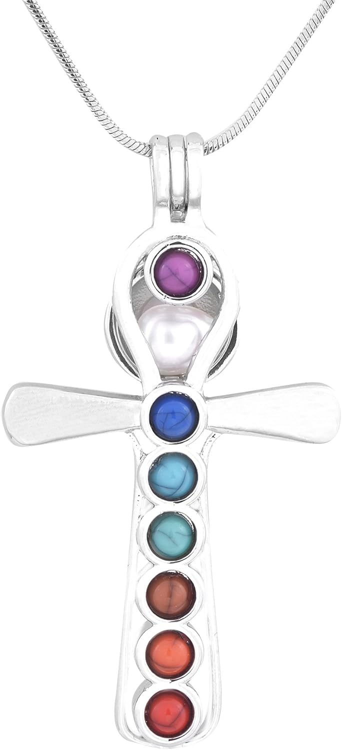 10PCS White Gold Plated Pearl Cage Pendant,Essential Oil Scent Diffuser Pearl Holder Necklace Locket for Women Jewelry Making