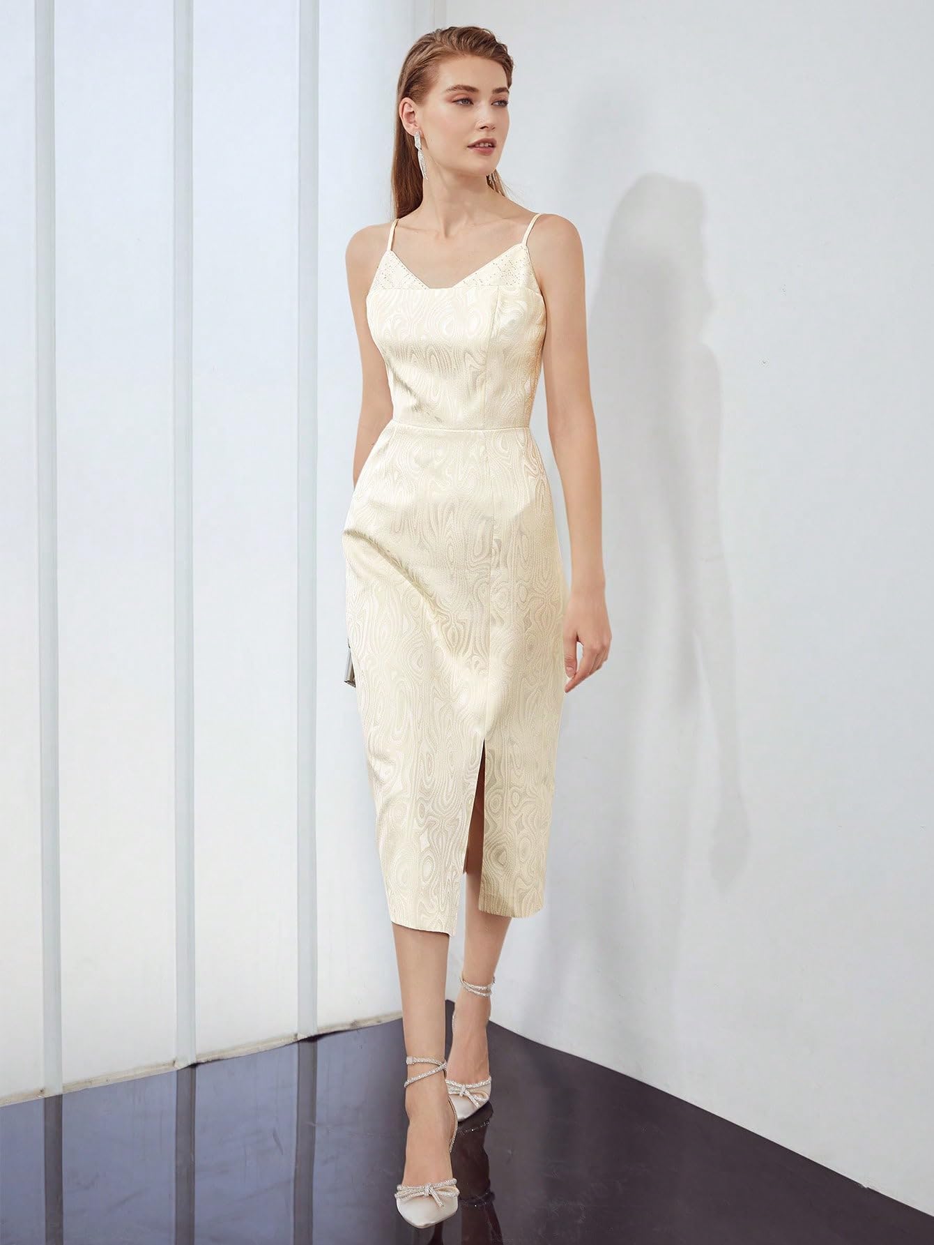 beige cami dress Tie-up Straps Cotton Cami Dress – AROLORA