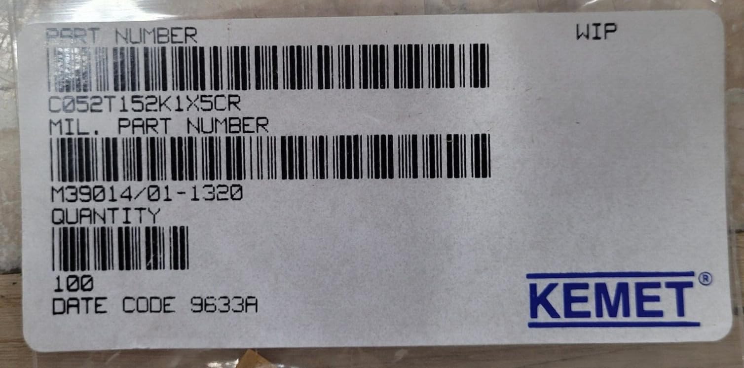 Generic (5 PCS) CKR05BX152KR KEMET Compatible with CAP CER RADIAL