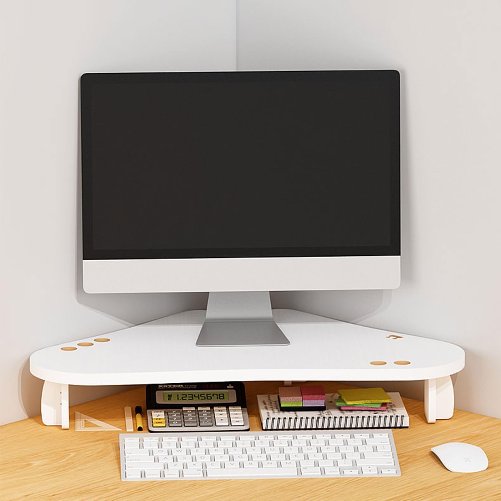 Support de moniteur ergonomique avec gestion des câbles pour un bureau ordonné