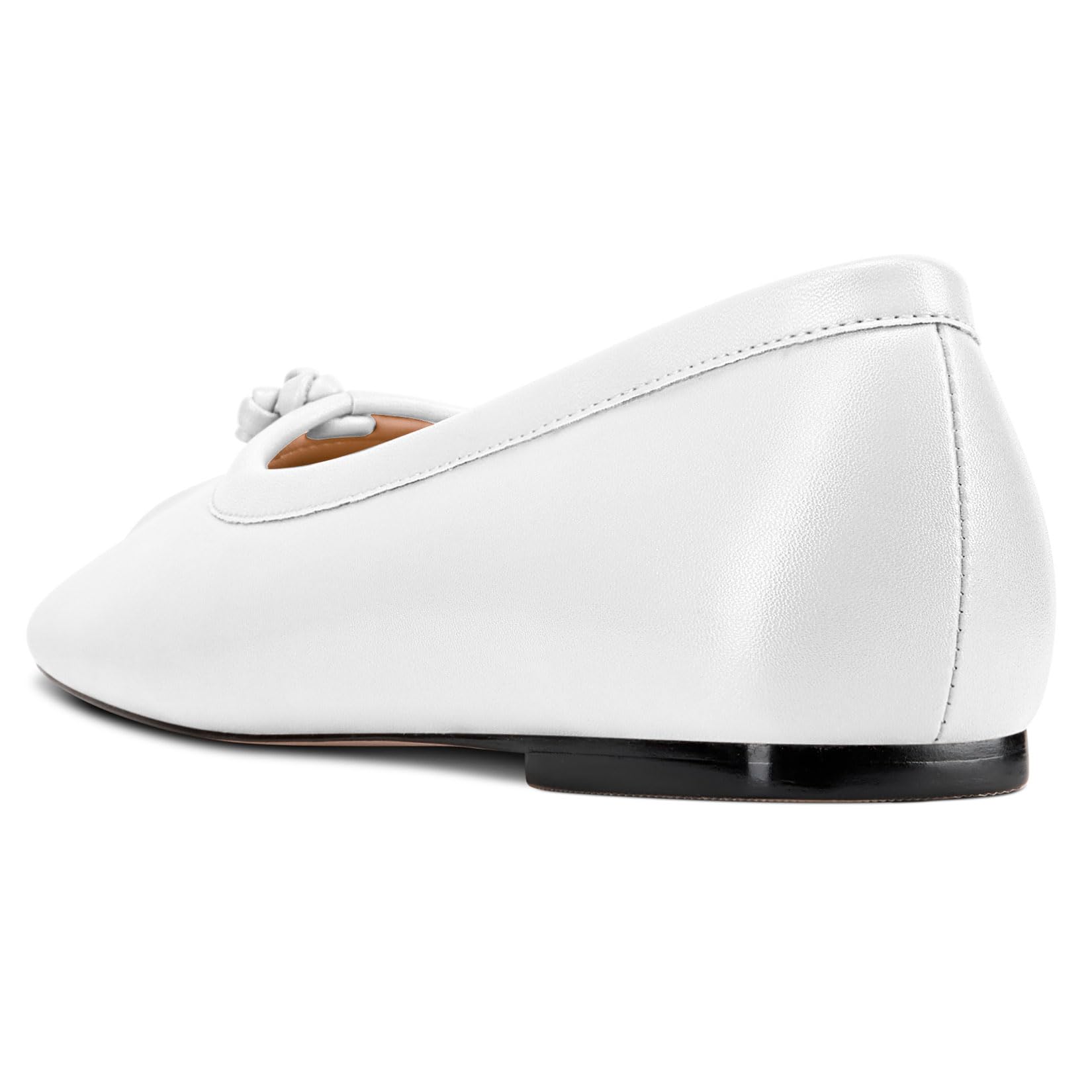 Aachcol Mujer Cuadrada Punta Bailarinas Slip-on Clásico Oficina Zapatos Planos Dress Zapatos