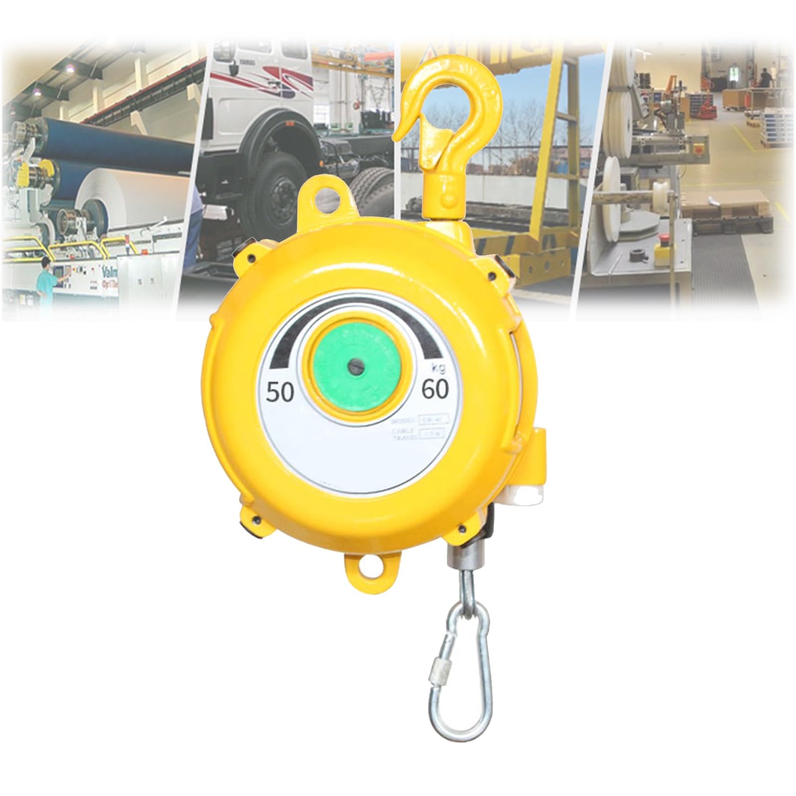 HYQOUKLR Telescopic Spring Balancer, Spring Balancer With Hook And 1.5M Wire Rope For Multiple Load Ranges(50-60kg)